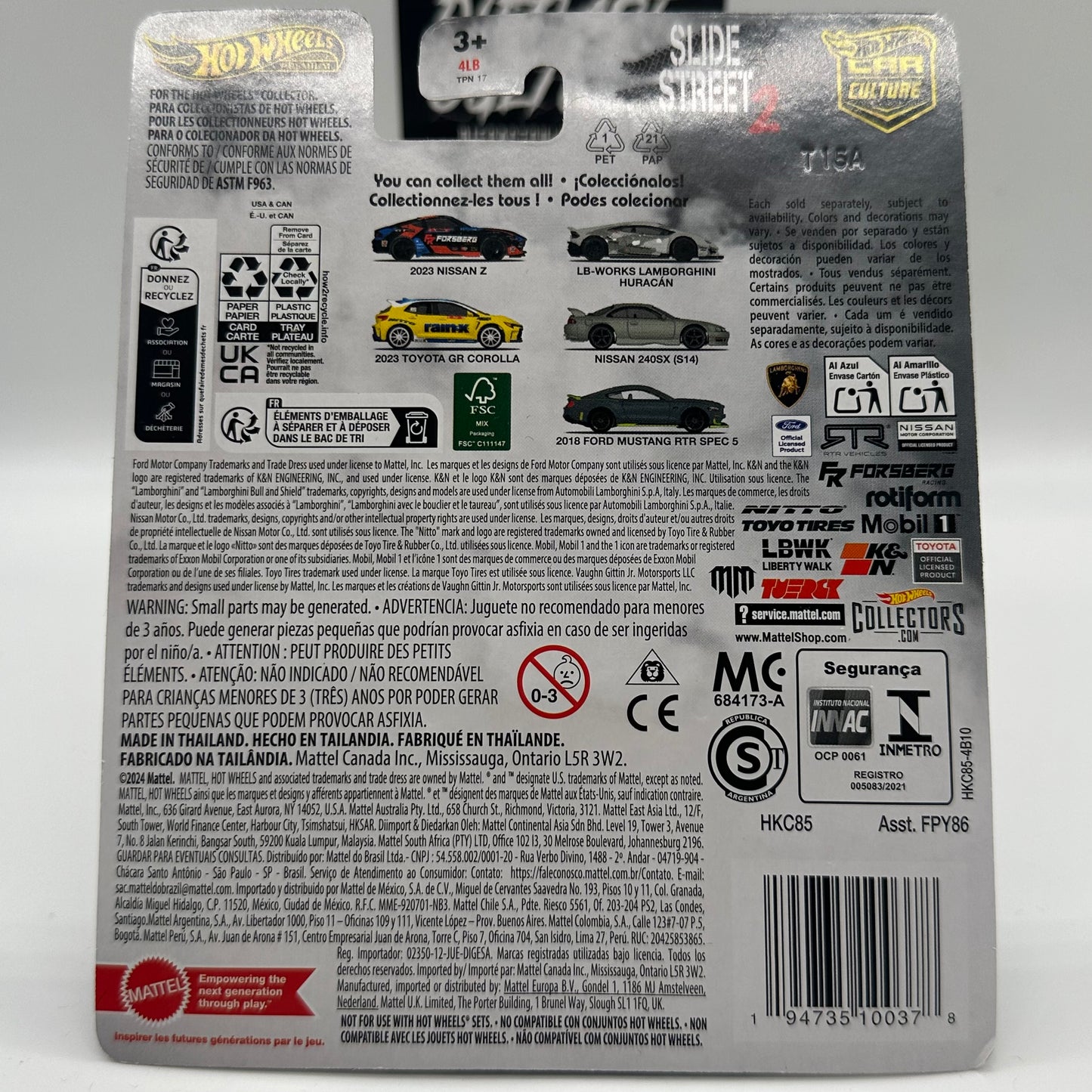 2018 Ford Mustang RTR Spec 5 - SLIDE STREET 2 5/5 Hotwheels Premium