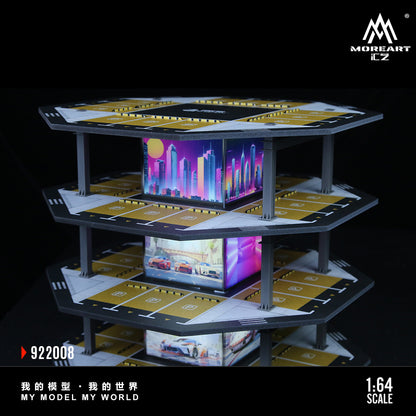 Octagonal Building Parking Lot 02 Simulation Model - Morearts 1:64