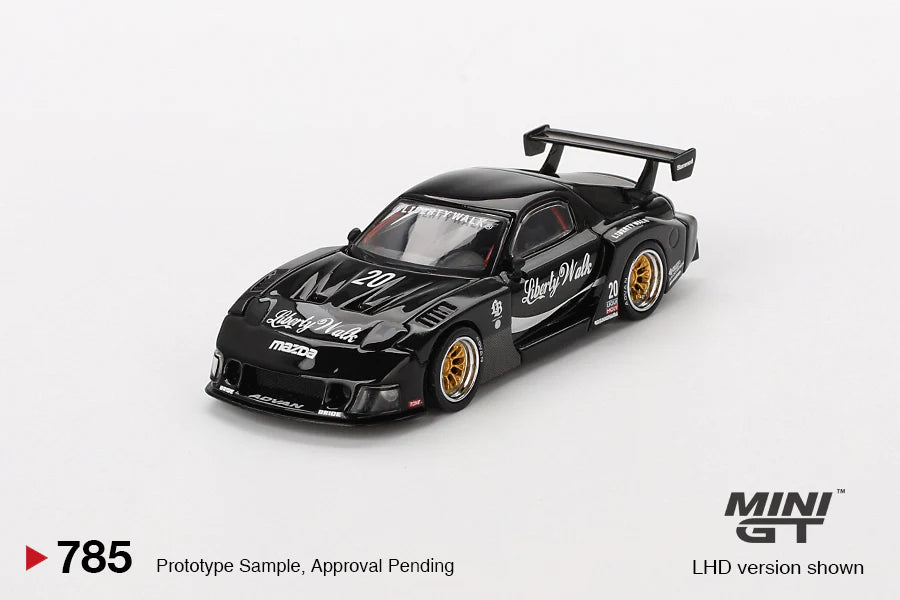 MAZDA RX-7 LB-SUPER SILHOUETTE LIBERTY WALK BLACK MINI GT