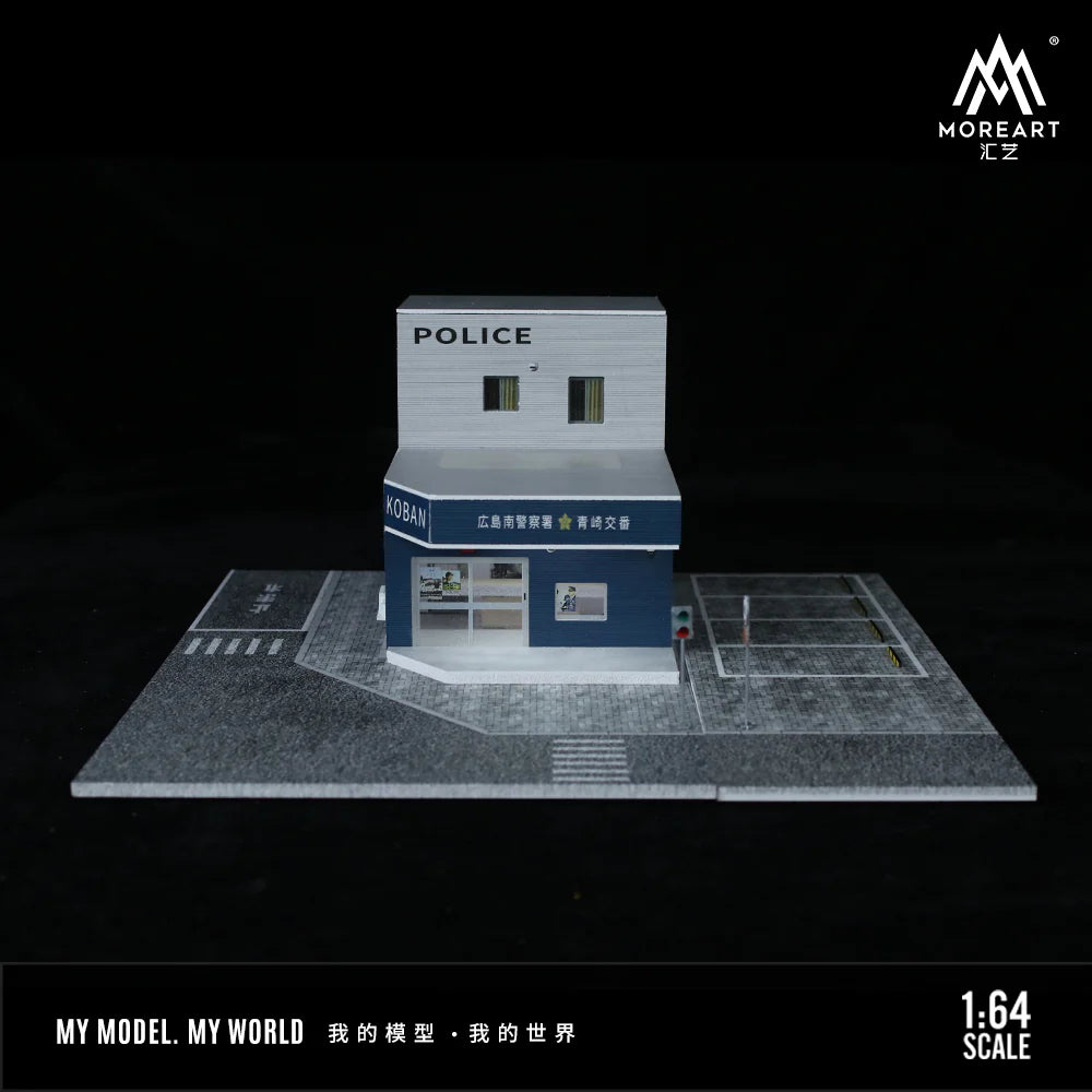 JAPANESE POLICE STATION SCENE MODEL MO936408 - MOREART 1:64