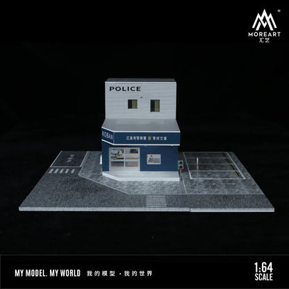 JAPANESE POLICE STATION SCENE MODEL MO936408 - MOREART 1:64