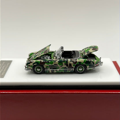 BAPE Green 1957 Mercedes-Benz 300SL Roadster Limited Edition 300pcs Made 1:64 Scale