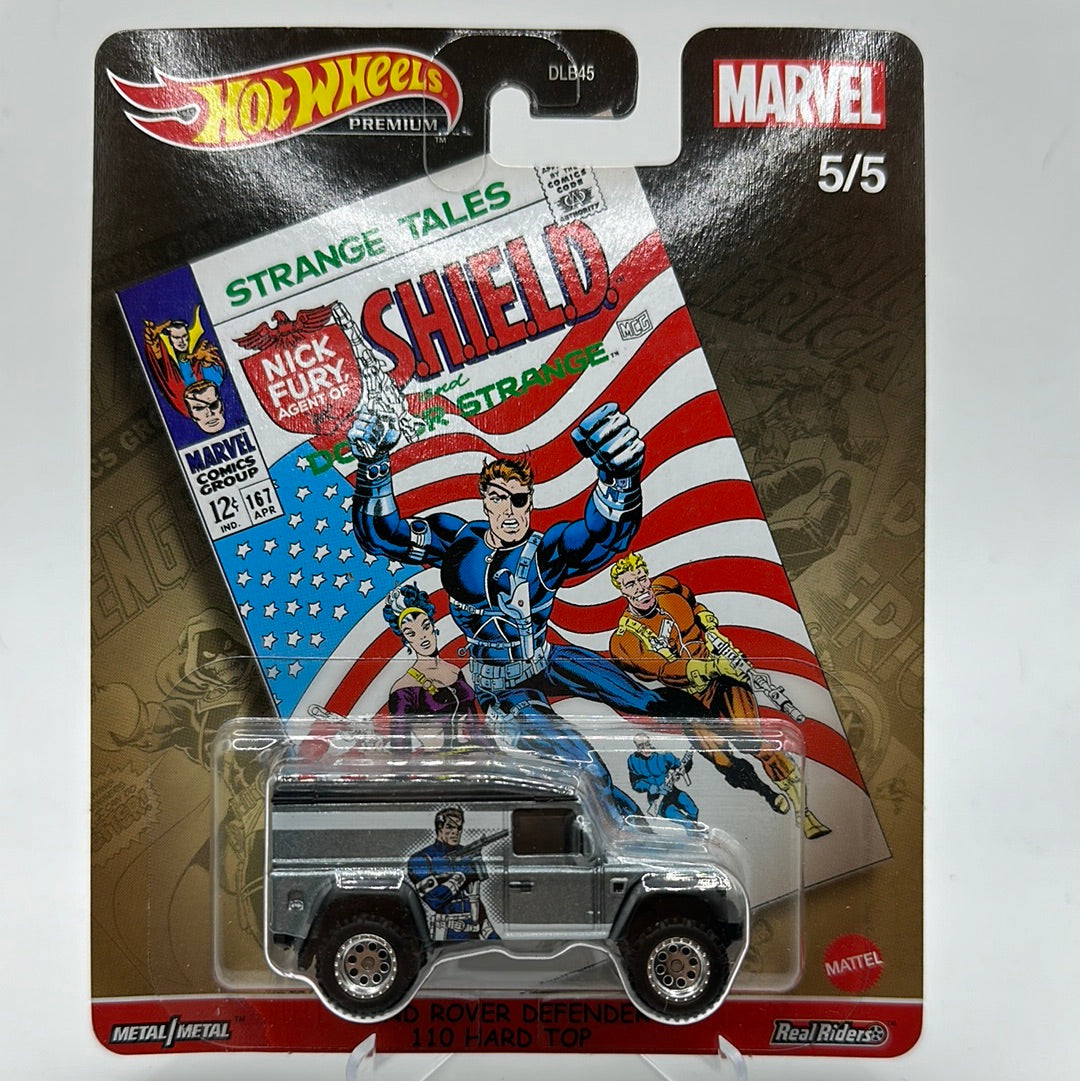 Land Rover Defender 110 Hard Top Marvel 5/5 Hotwheels Premium 1:64