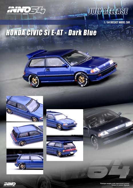 HONDA CIVIC Si E-AT Dark Blue INNO 1/64