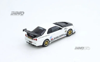 NISSAN SKYLINE GT-R (R34) TOP SECRET (WHITE) - INNO64