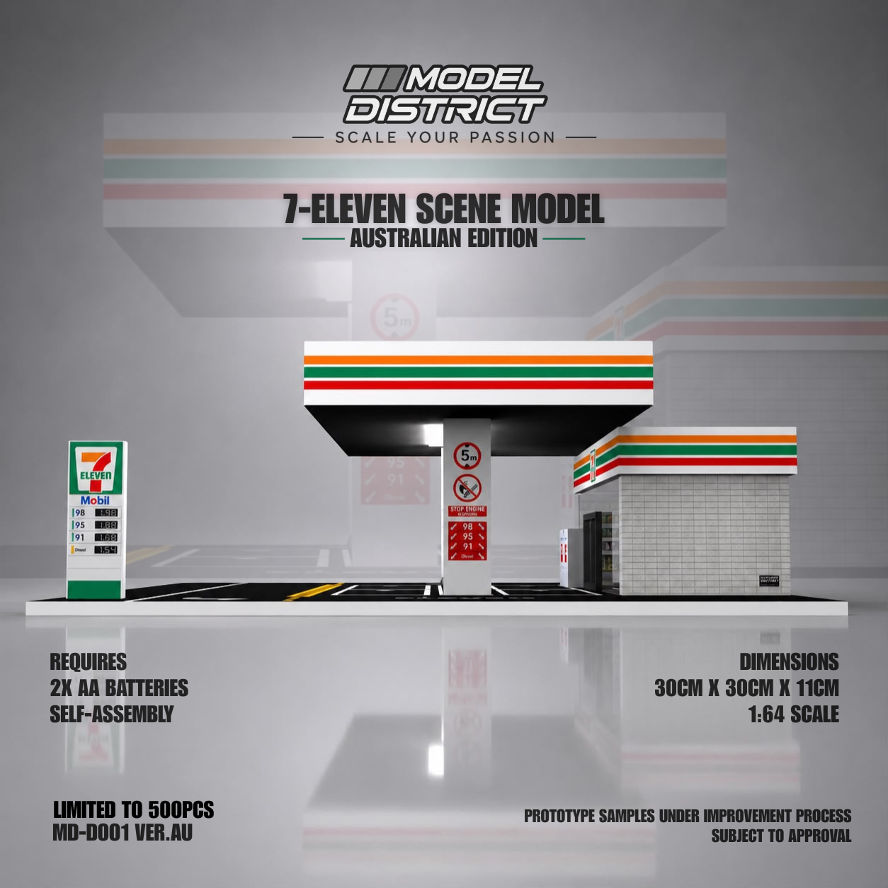 (PRE-ORDER) 7-Eleven Scene Diorama (Australian Edition) Model District *Limited to 500pcs* 1:64 Scale