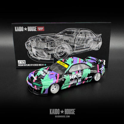 Nissan Skyline GT-R (R33) HKS V1 - Kaido House x Mini GT 1:64 Nissan Skyline GT-R (R33) HKS V1 - Kaido House x Mini GT 1:64