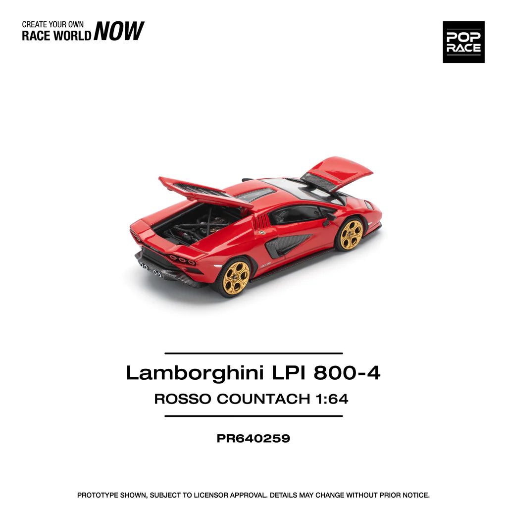 LAMBORGHINI COUNTACH LPI-800 ROSSO RED POP RACE