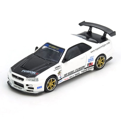 NISSAN SKYLINE GT-R (R34) TOP SECRET (WHITE) - INNO64