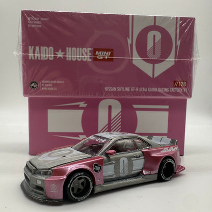 Nissan Skyline GT-R (R34) Kaido Racing Factory V1 *RAW CHASE* //128 - Kaido House x MiniGT