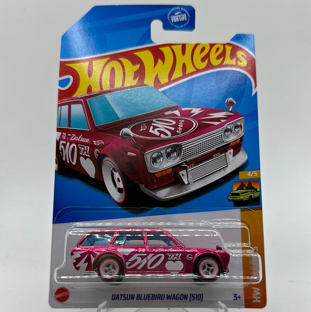 Datsun Bluebird Wagon (510) *STH* Super Treasure Hunt - Hw Wagons 4/5 Hotwheels Mainline 235/250