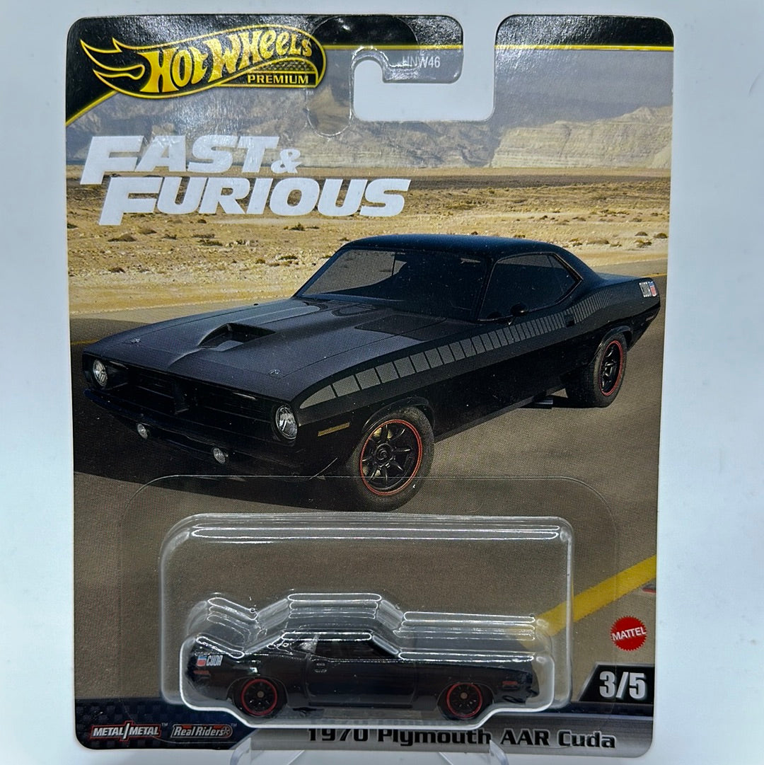 1970 Plymouth AAR Cuda Fast & Furious 6 3/5 Hotwheels Premium 1:64