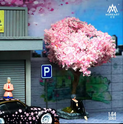 Moreart Simulation Resin Plant Tree Model (Cherry blossom/Green tree)