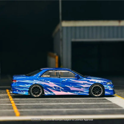 VERTEX Toyota Mark II JZX100 (Blue Metallic) - Tarmac Works 1:64