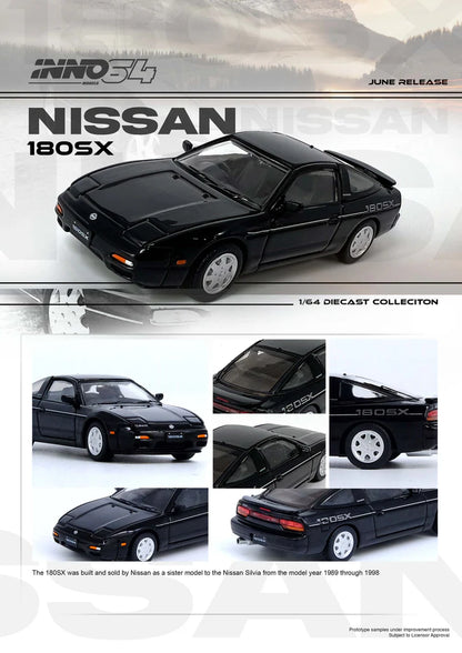 NISSAN 180SX (BLACK) INNO64 1:64