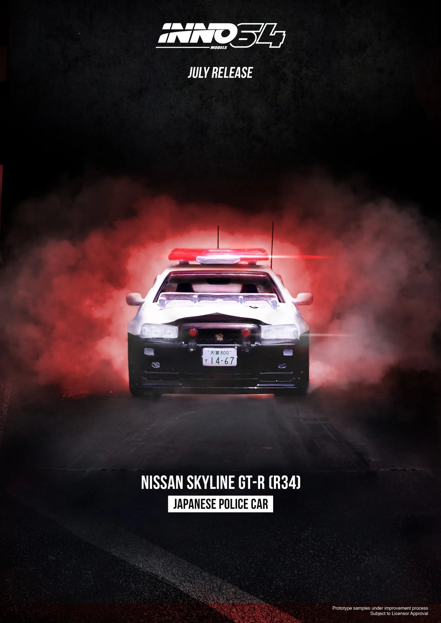 NISSAN SKYLINE GT-R (R34) Japanese Police Car INNO64