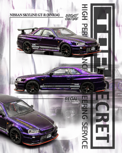 Top Secret Nissan Skyline BNR34 GT-R (Limited to 1000pcs) AUSTRALIAN EXCLUSIVE - K3 1:64