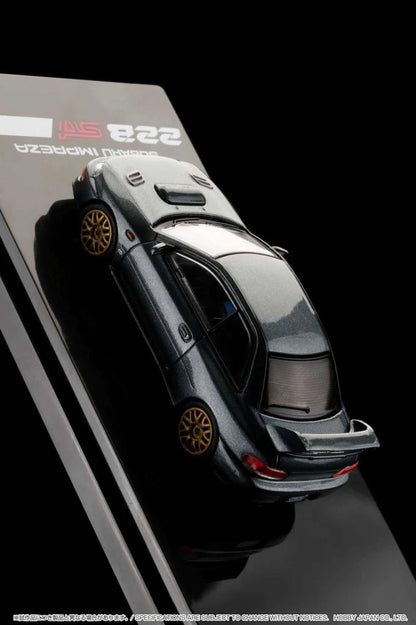 SUBARU IMPREZA 22B STI (GC8) W/EJ22 ENGINE DISPLAY (GREY) HOBBY JAPAN 1:64