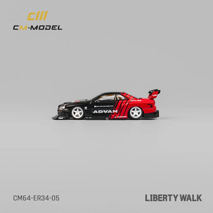 Nissan LBWK ER34 Advan – CM Model 1:64