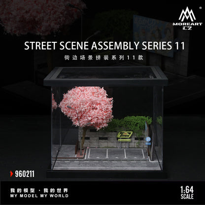 Cherry Blossom Street Scene Assembly Series 11 - Morearts 1:64