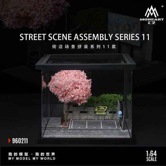 Cherry Blossom Street Scene Assembly Series 11 - Morearts 1:64