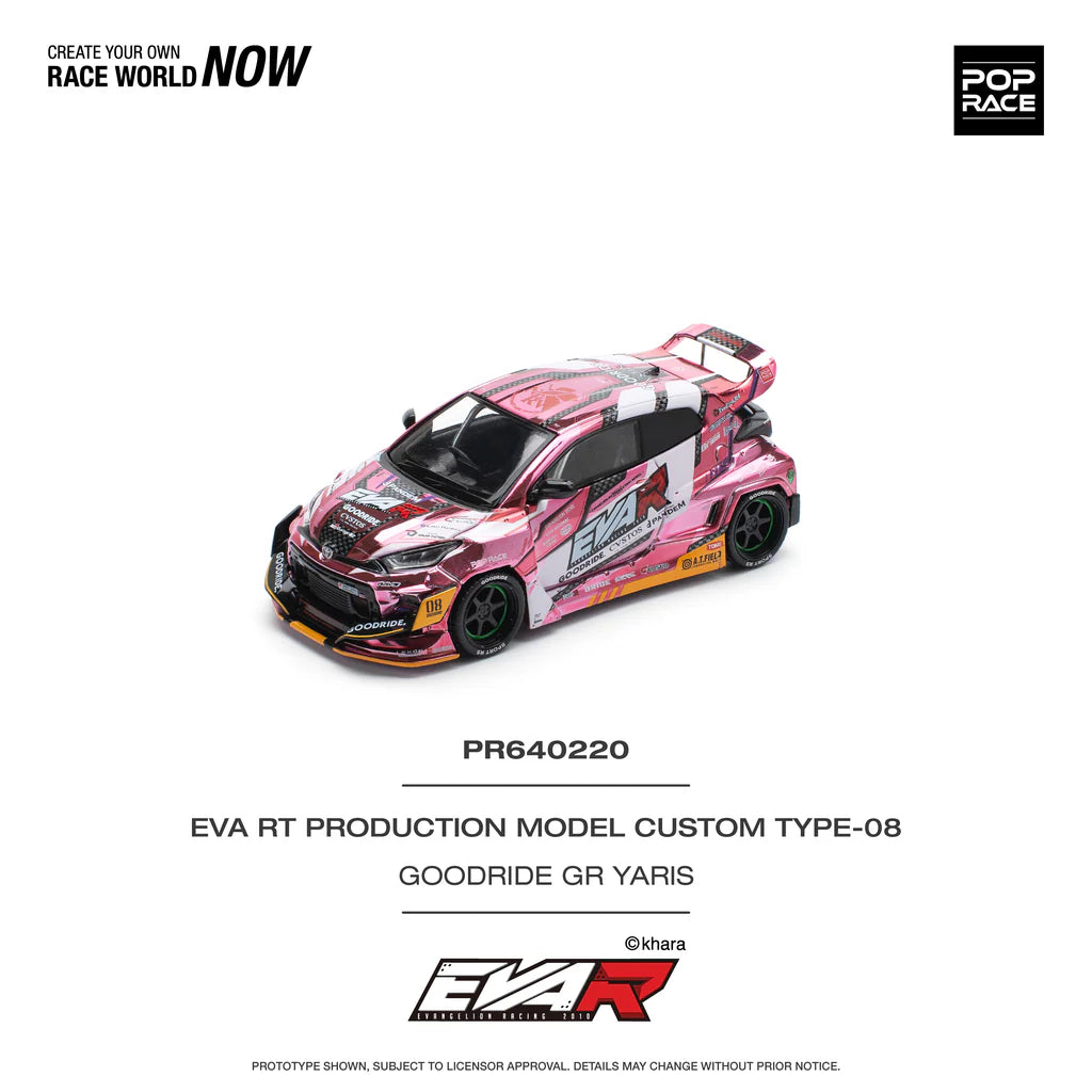 TOYOTA GR YARIS PANDEM ROCKET BUNNY - PINK EVA RT TYPE-08 POP RACE 1:64