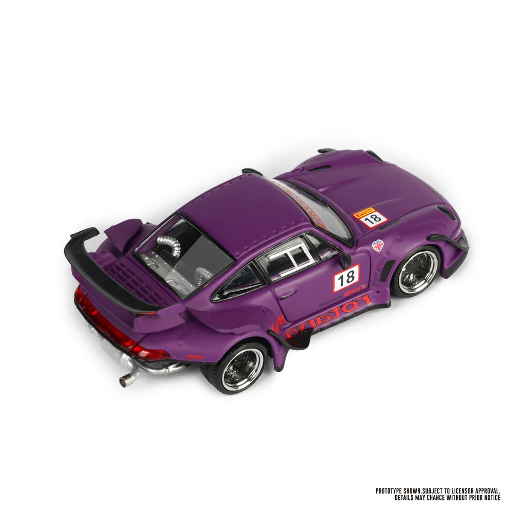 RWB 993 (PORSCHE 911) #18 "ROTANA" PURPLE / RED MM 1:64