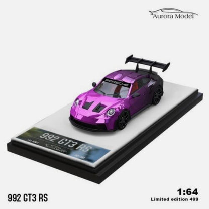 Porsche 911 992 GT3RS Electroplated - Aurora Model 1:64 Limited to 499pcs