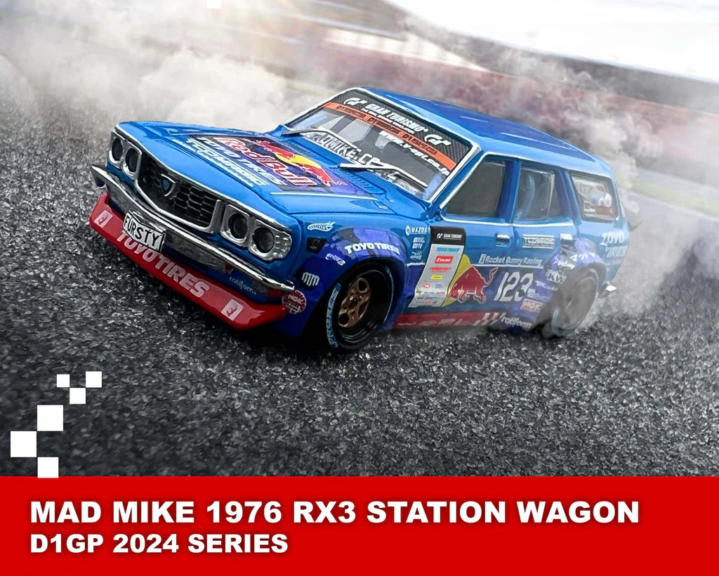 MAD MIKE (2024 D1GP SERIES) 1976 MAZDA RX3 STATION WAGON INNO64