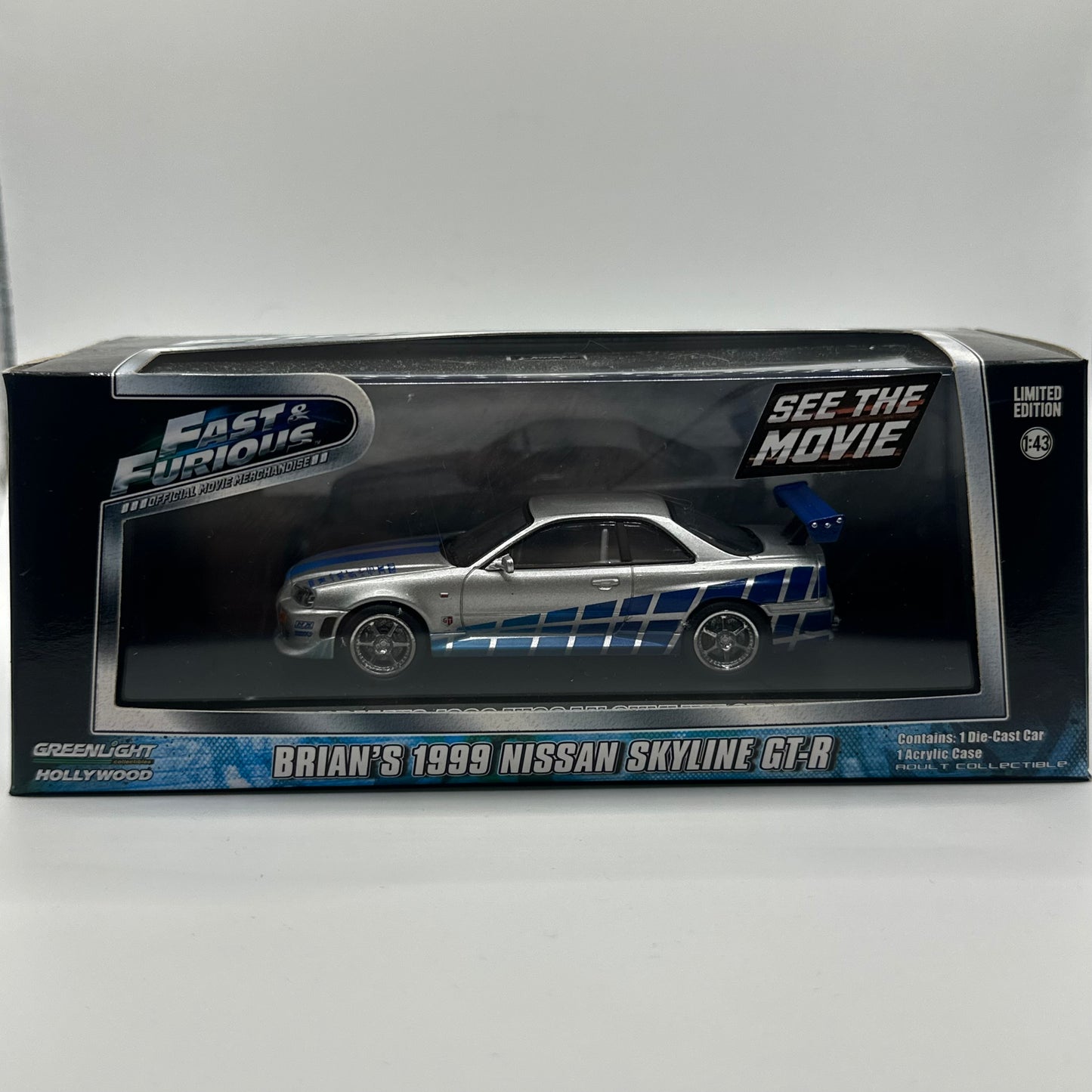 Brian’s 1999 Nissan Skyline GT-R FAST & FURIOUS LIMITED EDITION 1:43 Scale GREENLIGHT Hollywood