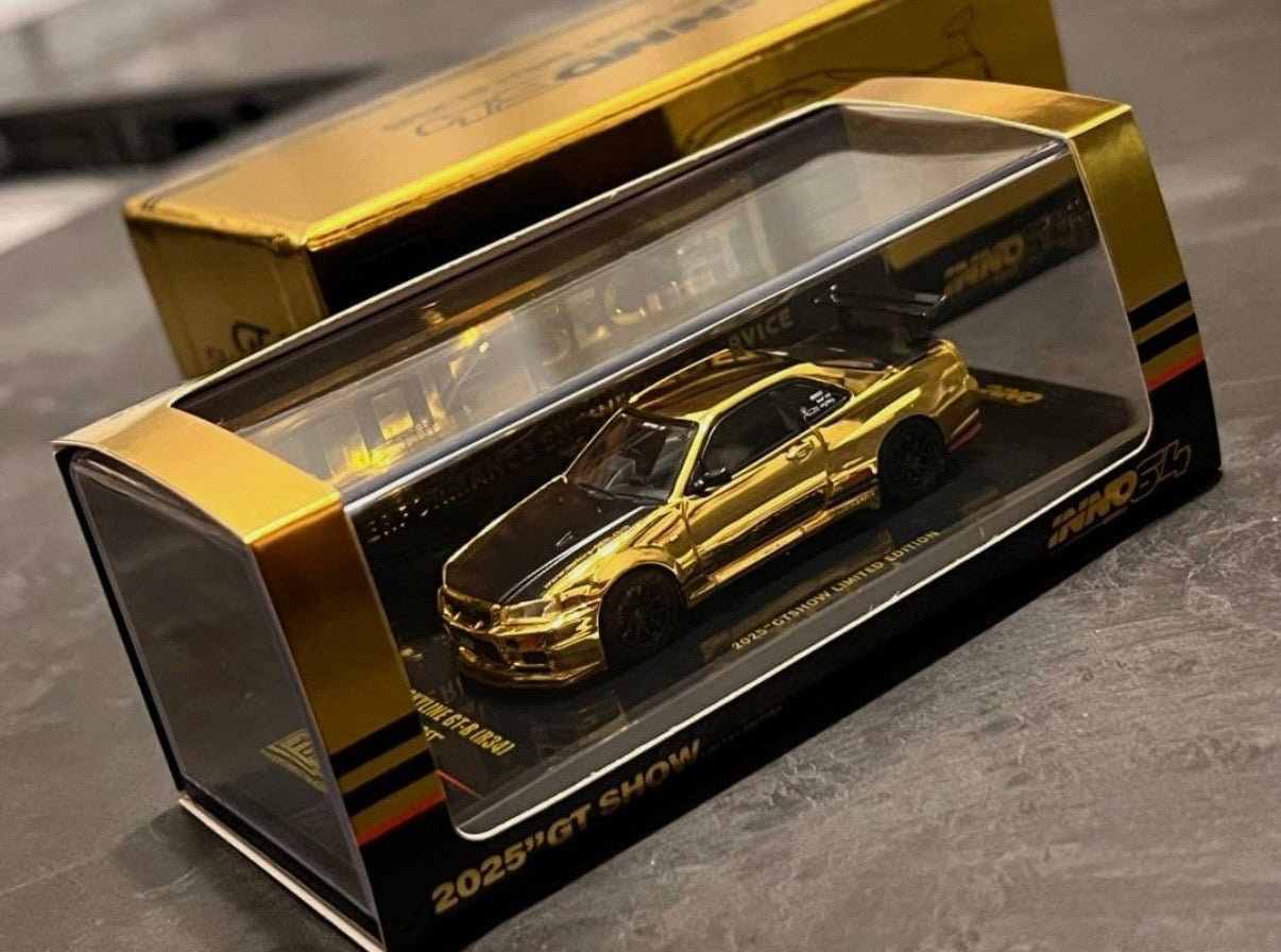 TOP SECRET Gold R34 Top Secret GTSHOW 2025 Limited Edition - INNO 64