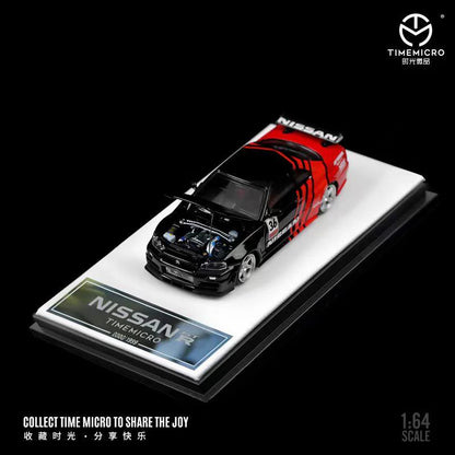 Nissan Skyline GTR R34 ADVAN *LIMITED 1999pcs MADE* - Time Micro 1:64