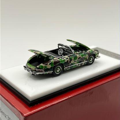 BAPE Green 1957 Mercedes-Benz 300SL Roadster Limited Edition 300pcs Made 1:64 Scale