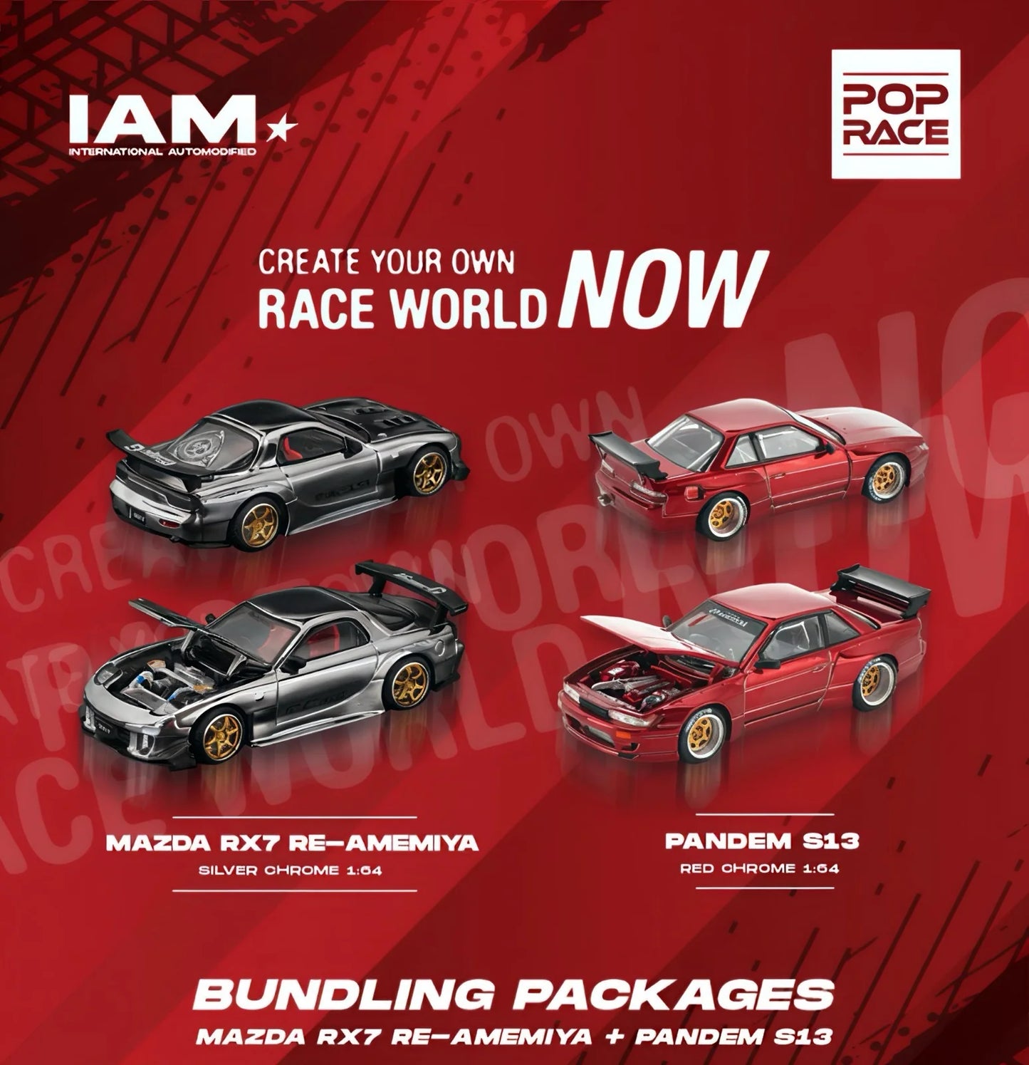 Mazda RX7 Re-Amemiya & Silvia S13 - IAM Indonesia Surabaya 2025 Set POP RACE