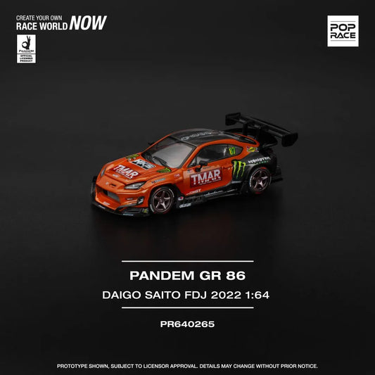 Pandem Toyota GR86 Daigo Saito Formula Drift Japan 2022 – POP RACE 1:64