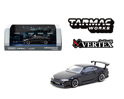 Nissan Silvia S15 TONNDERU Black Vertex Tarmac Works x PRIX Global64 1/64