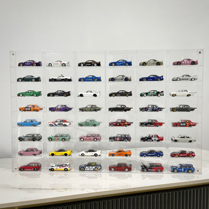 (PRE-ORDER) Premium Acrylic Display Case (Fits 48 Cars) Wall-Mount ready for Hotwheels & Diecast
