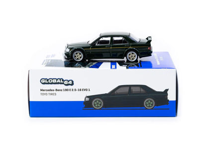 MERCEDES-BENZ 190 E 2.5-16 EVO 1 TOYO TIRES DARK GREEN TARMAC WORKS 1:64