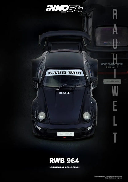 Porsche RWB 964 Matte Black - INNO64