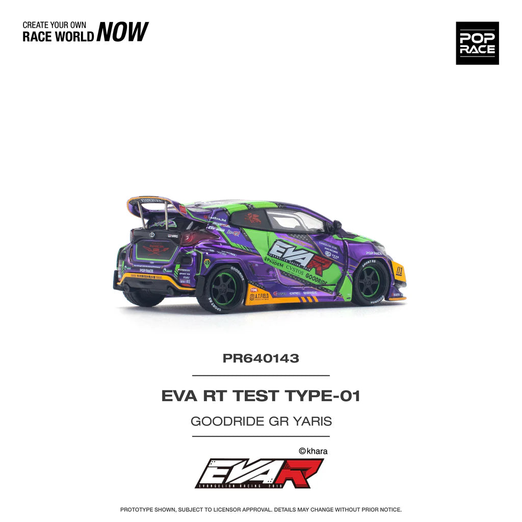 TOYOTA GR YARIS PANDEM ROCKET BUNNY - PURPLE EVA RT TYPE-08 POP RACE 1:64