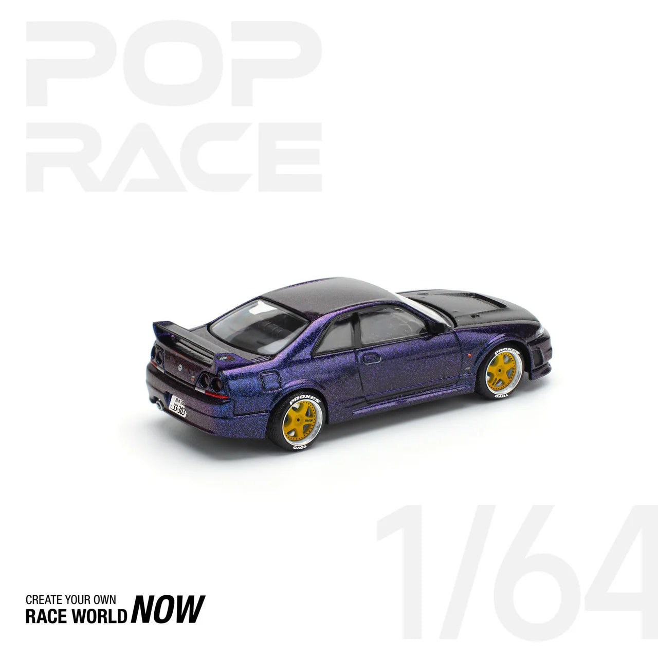 Nissan GT-R R33 NISMO - MIDNIGHT PURPLE Pop Race 1:64