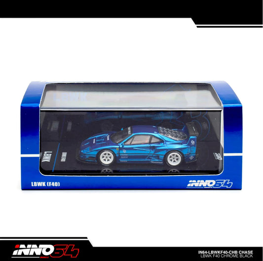 Ferrari F40 Chrome Black *CHASE* (Blue Chrome) - Inno64