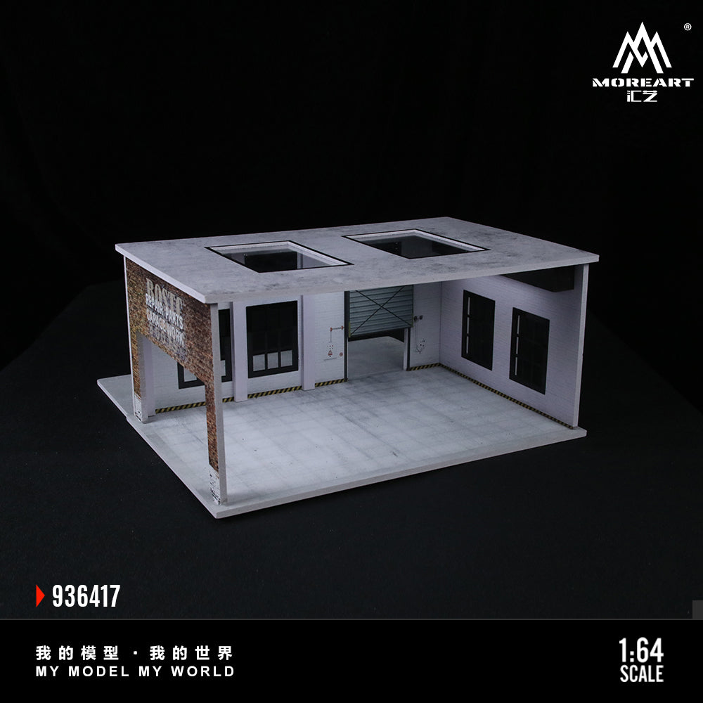 Factory Building B w/LED lights Morearts 1:64