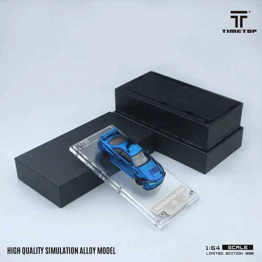 Nissan Skyline GT-R (R34) Full Carbon Blue *Limited to 999pcs - Time Top 1:64
