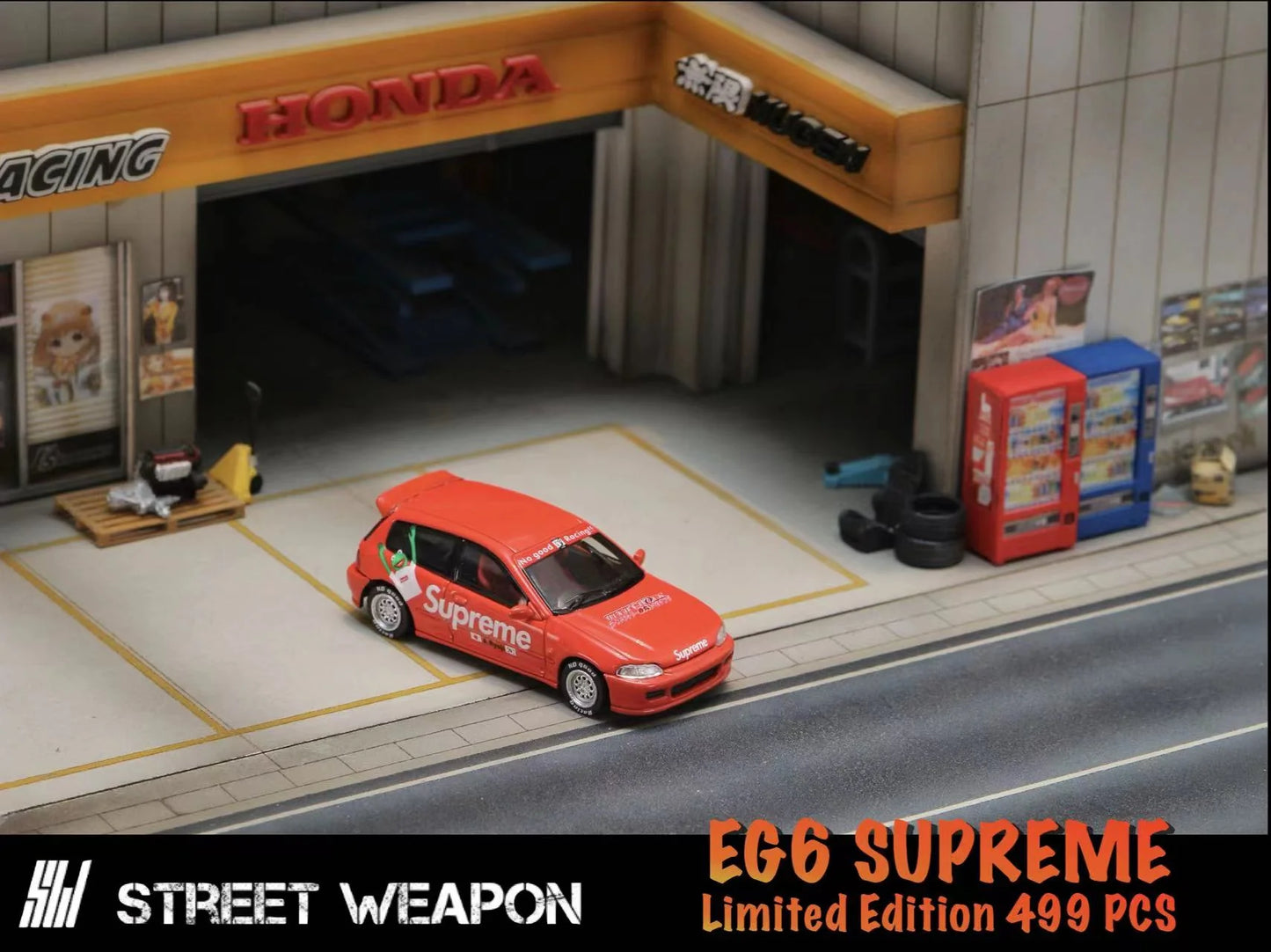 Honda Civic EG6 No Good Racing SUPREME Red LIMITED TO 499pcs