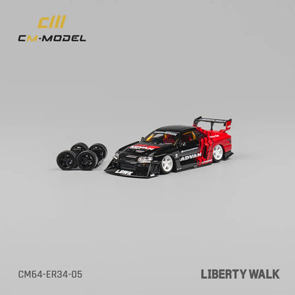 Nissan LBWK ER34 Advan – CM Model 1:64