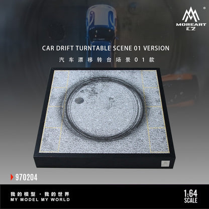 (PRE-ORDER) Car Drift Turntable Scene Model 01 - MoreArt1:64