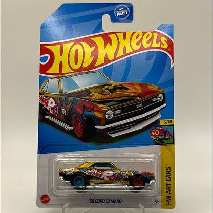 ‘68 Copo Camaro *STH* Super Treasure Hunt HW Art Cars 5/10 Hotwheels 63/250 Mainline 1:64