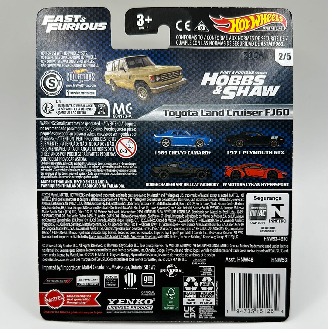 Toyota Land Cruiser FJ60 Fast & Furious 2/5 Hotwheels Premium 1:64