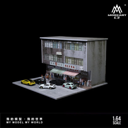 Hong Kong Street View Series
01 Lighting Version Scene w/ LED Lights - MoreArt 1:64